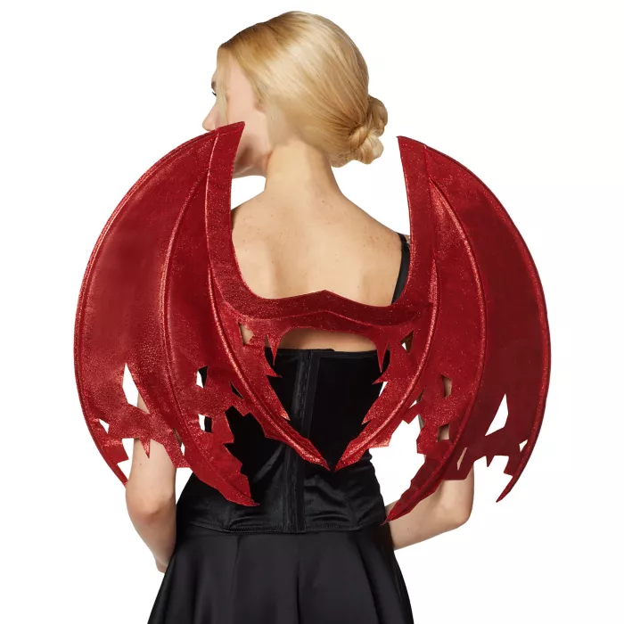Red Glitter Devil Wings